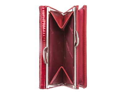 Lśniący portfel damski czerwony duży Jennifer Jones - obrazek 8