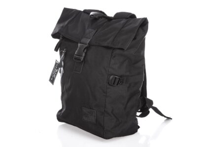 Pojemny plecak trekkingowy z wstawkami ze skóry naturalnej Harold's czarny - obrazek 6