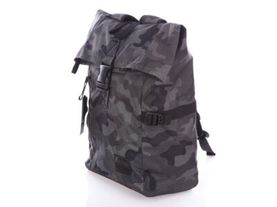 Pojemny plecak trekkingowy z wstawkami ze skóry naturalnej Harold's ciemny moro - obrazek 9