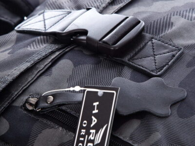 Pojemny plecak trekkingowy z wstawkami ze skóry naturalnej Harold's ciemny moro - obrazek 7