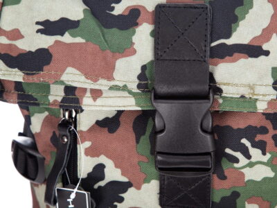 Pojemny plecak trekkingowy z wstawkami ze skóry naturalnej Harold's moro - obrazek 8