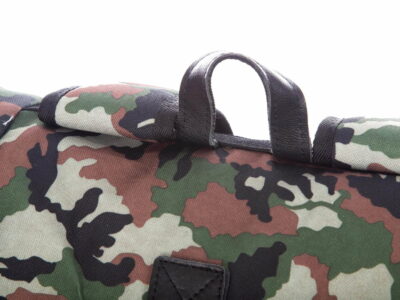 Pojemny plecak trekkingowy z wstawkami ze skóry naturalnej Harold's moro - obrazek 6