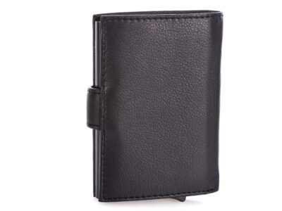 Portfel męski skórzany z metalowym etui wysuwanym na karty RFID czarny - obrazek 9