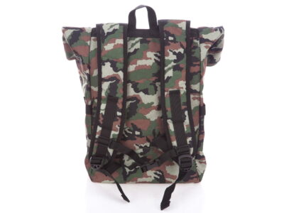 Pojemny plecak trekkingowy z wstawkami ze skóry naturalnej Harold's moro - obrazek 5