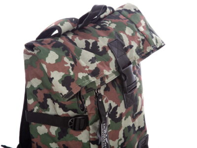 Pojemny plecak trekkingowy z wstawkami ze skóry naturalnej Harold's moro - obrazek 3