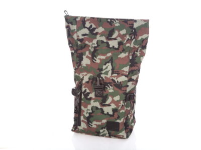 Pojemny plecak trekkingowy z wstawkami ze skóry naturalnej Harold's moro - obrazek 4