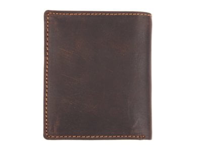 Mały portfel męski skórzany ciemny brąz vintage Wild's - obrazek 2