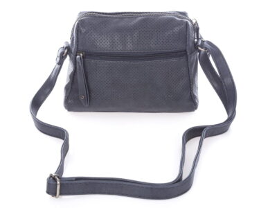 Mała torebka damska na ramię ażurowa Jennifer Jones granatowa - obrazek 7