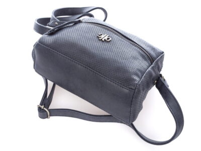 Mała torebka damska na ramię ażurowa Jennifer Jones granatowa - obrazek 6