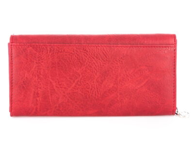 Poziomy duży portfel damski Jennifer Jones czerwony - obrazek 6