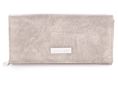 Poziomy duży portfel damski Jennifer Jones jasny szary - obrazek 1