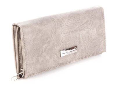 Poziomy duży portfel damski Jennifer Jones jasny szary - obrazek 6