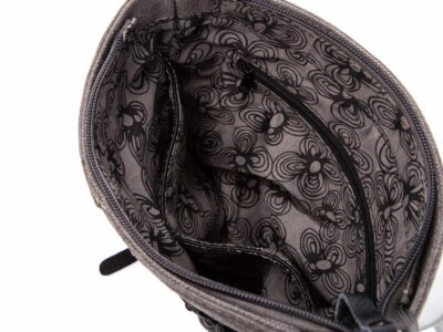 Torebka damska średnia listonoszka szara canvas + skóra Harold's - obrazek 3