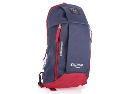 Sportowy lekki plecak do biegania / chodzenia / na rower granatowo-czerwony - obrazek 5