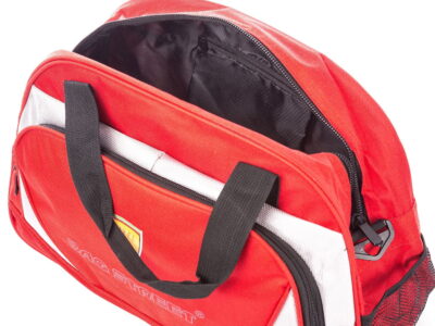 Torba podróżna lub na siłownię średniej wielkości czerwona - obrazek 3