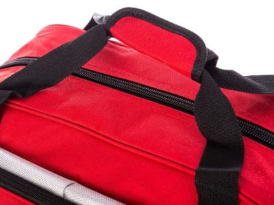 Torba podróżna lub na siłownię fitness duża czerwona - obrazek 5