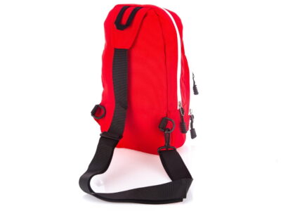 Sportowy plecak na jedno ramię do biegania, na spacery czerwony - obrazek 7