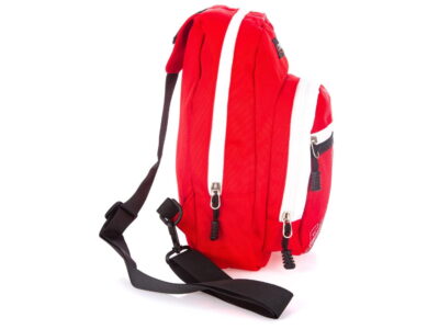 Sportowy plecak na jedno ramię do biegania, na spacery czerwony - obrazek 6