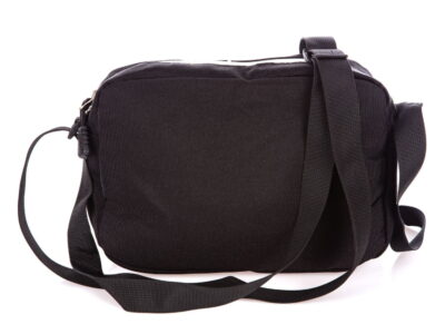 Wygodna czarna torba męska na ramię Extrem czarno-biała - obrazek 6