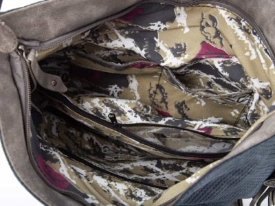 Torba damska miejska granatowa z paskiem na ramię i do ręki - obrazek 5