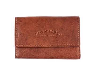 Mały portfel męski skórzany składany jasny brąz Bag Street