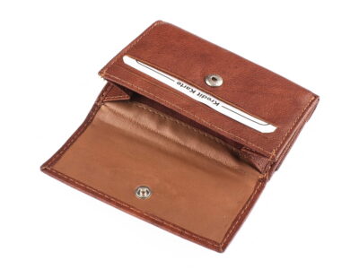 Mały portfel męski skórzany składany jasny brąz Bag Street - obrazek 3