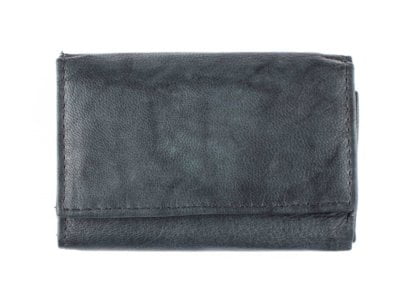 Mały portfel męski skórzany składany błękitno-szary Bag Street - obrazek 2