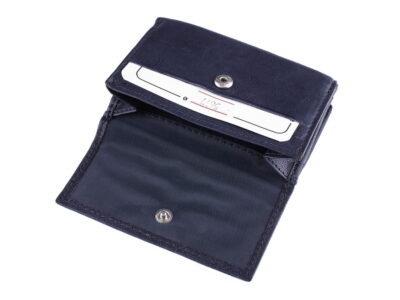 Mały portfel męski skórzany składany granatowy Bag Street - obrazek 4
