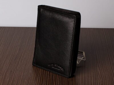 Duży pionowy portfel męski skórzany czarny Bag Street - obrazek 6