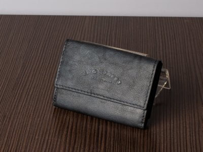Mały portfel męski skórzany składany błękitno-szary Bag Street - obrazek 5