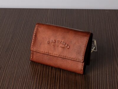 Mały portfel męski skórzany składany jasny brąz Bag Street - obrazek 5