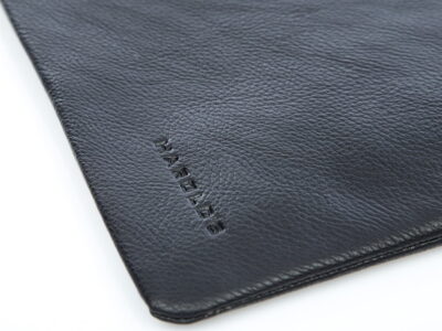 Saszetka męska skórzana, duża, czarna zapinana na zamek Harold's - obrazek 4