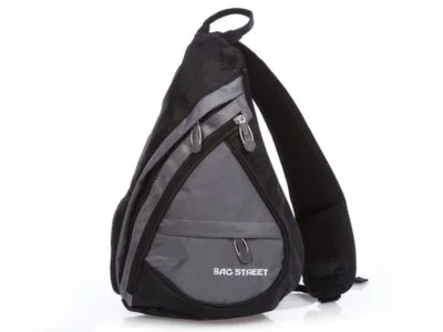 Lekki plecak sportowy na jedno ramię, do biegania, na rower szary