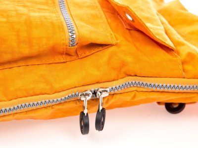 Materiałowa lekka torebka Bag Street z zamkami do poszerzania pomarańczowa - obrazek 4