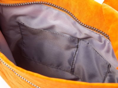 Materiałowa lekka torebka Bag Street z zamkami do poszerzania pomarańczowa - obrazek 2