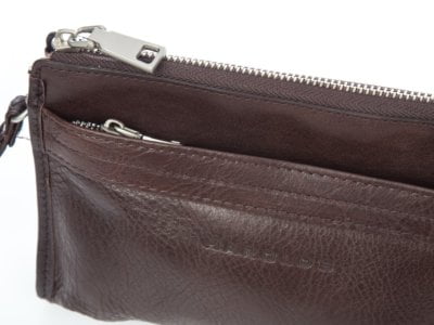 Elegancka brązowa skórzana saszetka męska do ręki Harold's - obrazek 9