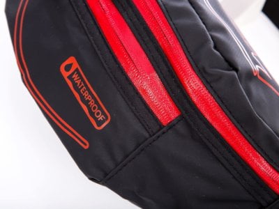 Saszetka na brzuch wodoodporna czarno-czerwona Extrem - obrazek 3