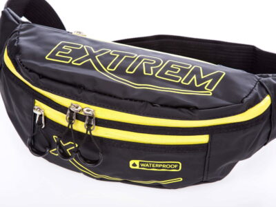 Saszetka na brzuch wodoodporna czarno-żółta Extrem - obrazek 3