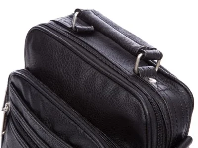 Torba naramienna męska z eko skóry czarna Bag Street - obrazek 8