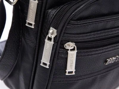 Torba naramienna męska z eko skóry czarna Bag Street - obrazek 5