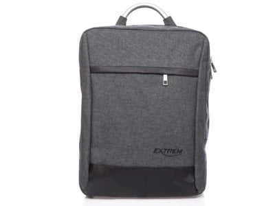 Szary materiałowy plecak na laptopa 15,6