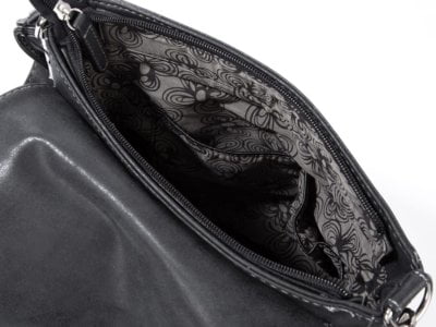 Czarna torebka damska raportówka z języczkiem Bag Street - obrazek 3