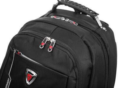 Pojemny, czarny plecak sportowy z usztywnioną kieszenią na laptopa Bag Street - obrazek 11