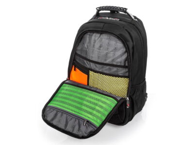 Pojemny, czarny plecak sportowy z usztywnioną kieszenią na laptopa Bag Street - obrazek 4