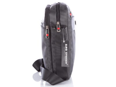 Średniej wielkości siwa torba męska na ramię z miejscem na tablet Bag Street - obrazek 5