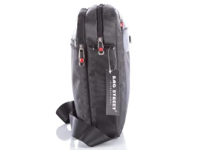 Średniej wielkości siwa torba męska na ramię z miejscem na tablet Bag Street - obrazek 5