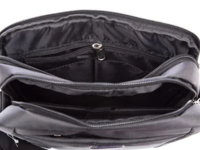 Średniej wielkości siwa torba męska na ramię z miejscem na tablet Bag Street - obrazek 8