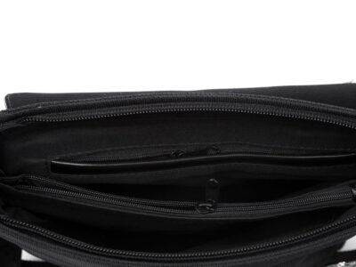 Ekskluzywna torebka damska na ramię z klapą Jennifer Jones czarna - obrazek 5