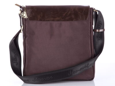 Ekskluzywna torebka damska na ramię Jennifer Jones - raportówka brązowa - obrazek 5