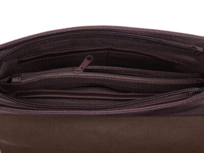 Ekskluzywna torebka damska na ramię Jennifer Jones - raportówka brązowa - obrazek 3